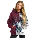 Colorado Avalanche Hoodie Personalized Jesus Tear Burgundy Best Selling