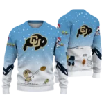 Colorado Buffaloes Sweater Customized Winter Football Snoopy Blue White Best Selling