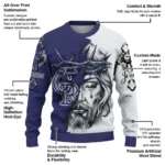 Colorado Rockies Sweater Custom Jesus Tear Blue White Best Selling