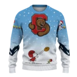 Cornell Big Red Sweater Customized Winter Football Snoopy Blue White Best Selling