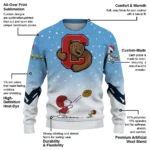 Cornell Big Red Sweater Customized Winter Football Snoopy Blue White Best Selling