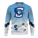 Creighton Bluejays Sweater Custom Winter Football Snoopy Blue White Best Selling