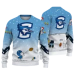 Creighton Bluejays Sweater Custom Winter Football Snoopy Blue White Best Selling