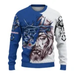 Crystal Palace Sweater Custom Jesus Tear Blue White Best Selling