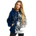 Dallas Cowboys Hoodie Customized Jesus Tear Blue Best Selling