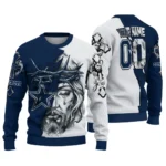 Dallas Cowboys Sweater Customized Jesus Tear Blue White Best Selling
