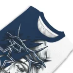Dallas Cowboys Sweater Customized Jesus Tear Blue White Best Selling