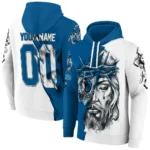 Dallas Mavericks Hoodie Customized Jesus Tear Blue Best Selling