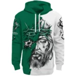 Dallas Stars Hoodie Customized Jesus Tear Green Best Selling