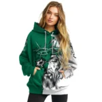 Dallas Stars Hoodie Customized Jesus Tear Green Best Selling