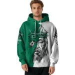Dallas Stars Hoodie Customized Jesus Tear Green Best Selling