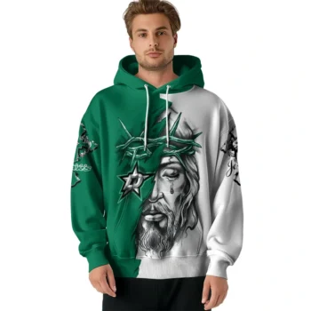 Dallas Stars Hoodie Customized Jesus Tear Green Latest Model