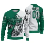 Dallas Stars Sweater Customized Jesus Tear Green White Best Selling
