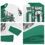 Dallas Stars Sweater Customized Jesus Tear Green White Best Selling