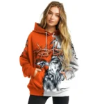 Denver Broncos Hoodie Personalized Jesus Tear Orange Best Selling