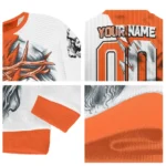 Denver Broncos Sweater Personalized Jesus Tear Orange White Best Selling