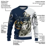 Denver Nuggets Sweater Custom Jesus Tear Blue White Best Selling