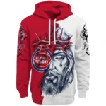 Detroit Pistons Hoodie Customized Jesus Tear Red Best Selling