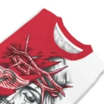 Detroit Red Wings Sweater Personalized Jesus Tear Red White Best Selling