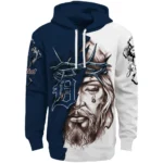 Detroit Tigers Hoodie Customized Jesus Tear Navy Best Selling