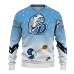 Drake Bulldogs Sweater Custom Winter Football Snoopy Blue White Best Selling