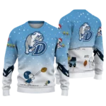 Drake Bulldogs Sweater Custom Winter Football Snoopy Blue White Best Selling