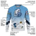 Drake Bulldogs Sweater Custom Winter Football Snoopy Blue White Best Selling