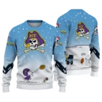 East Carolina Pirates Sweater Customized Winter Football Snoopy Blue White Best Selling