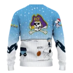 East Carolina Pirates Sweater Customized Winter Football Snoopy Blue White Best Selling