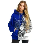 Everton Hoodie Customized Jesus Tear Royal Blue Best Selling