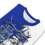 Everton Sweater Customized Jesus Tear Royal Blue White Best Selling