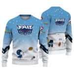 Florida Atlantic Owls Sweater Customized Winter Football Snoopy Blue White Best Selling