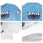 Florida Atlantic Owls Sweater Customized Winter Football Snoopy Blue White Best Selling
