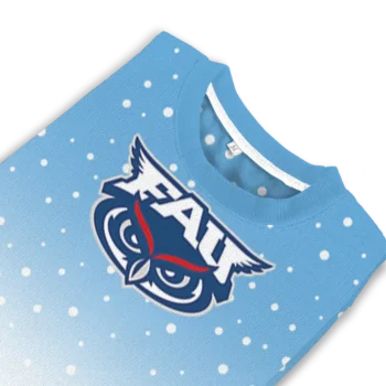 Florida Atlantic Owls Sweater Customized Winter Football Snoopy Blue White Top Rated