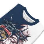 Florida Panthers Sweater Customized Jesus Tear Red White Best Selling