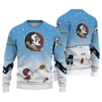 Florida State Seminoles Sweater Customized Winter Football Snoopy Blue White Best Selling