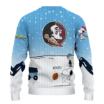 Florida State Seminoles Sweater Customized Winter Football Snoopy Blue White Best Selling