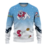 Fresno State Bulldogs Sweater Custom Winter Football Snoopy Blue White Best Selling