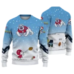 Fresno State Bulldogs Sweater Custom Winter Football Snoopy Blue White Best Selling