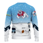 Fresno State Bulldogs Sweater Custom Winter Football Snoopy Blue White Best Selling