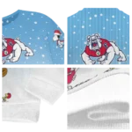 Fresno State Bulldogs Sweater Custom Winter Football Snoopy Blue White Best Selling