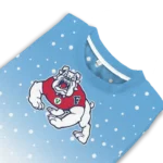 Fresno State Bulldogs Sweater Custom Winter Football Snoopy Blue White Best Selling
