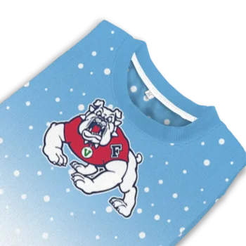 Fresno State Bulldogs Sweater Custom Winter Football Snoopy Blue White Top Rated