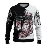 Fulham Sweater Personalized Jesus Tear Black White Best Selling