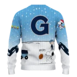 Georgetown Hoyas Sweater Customized Winter Football Snoopy Blue White Best Selling