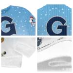 Georgetown Hoyas Sweater Customized Winter Football Snoopy Blue White Best Selling