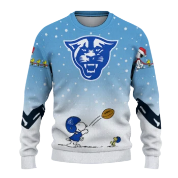 Georgia State Panthers Sweater Customized Winter Football Snoopy Blue White Best Selling