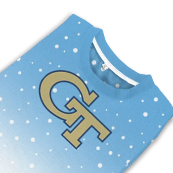 Georgia Tech Yellow Jackets Sweater Custom Winter Football Snoopy Blue White Top Rated