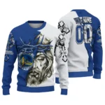 Golden State Warriors Sweater Customized Jesus Tear Blue White Best Selling