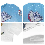 Gonzaga Bulldogs Sweater Personalized Winter Football Snoopy Blue White Best Selling